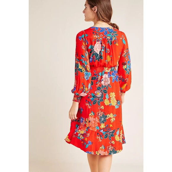 by Anthropologie Boswell Textured Wrap Tunic Faux Wrap Dress Plus Size 24W - Picture 6 of 16